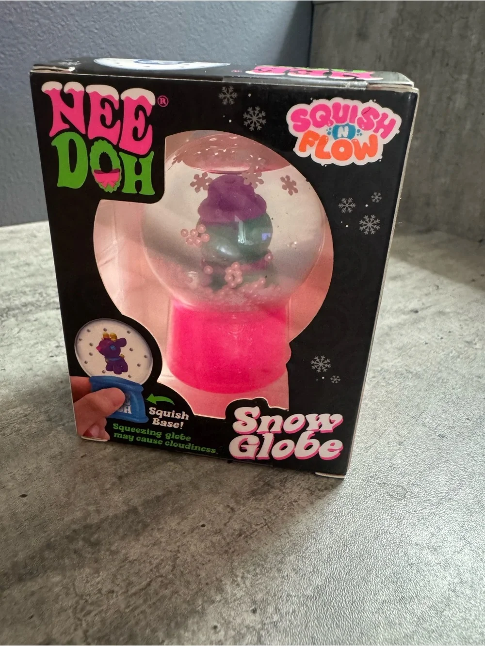 Rare- Aurhentic NeeDoh Snow globe snowman